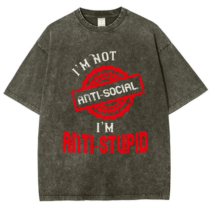 Anti-Stupid Vintage Distressed T-shirt
