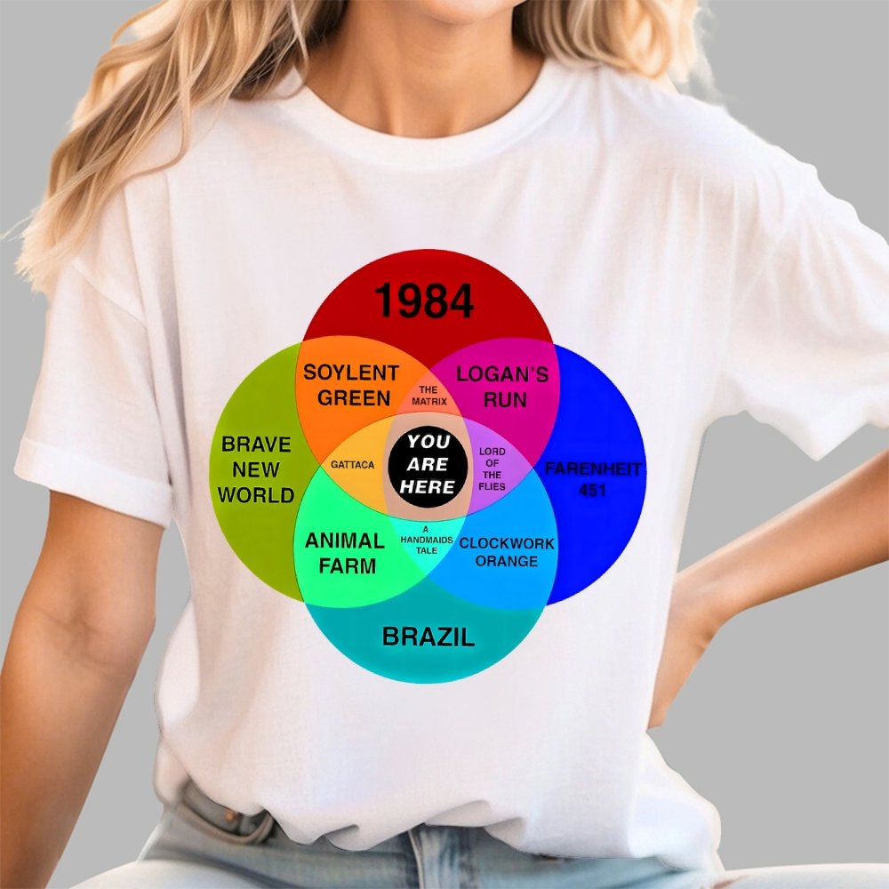 Dystopian Venn Diagram You Are Here Geek T-Shirt