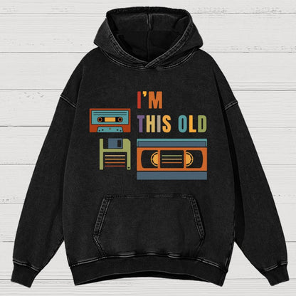 Im This Old Vintage Nerd Vintage Distressed Hoodie