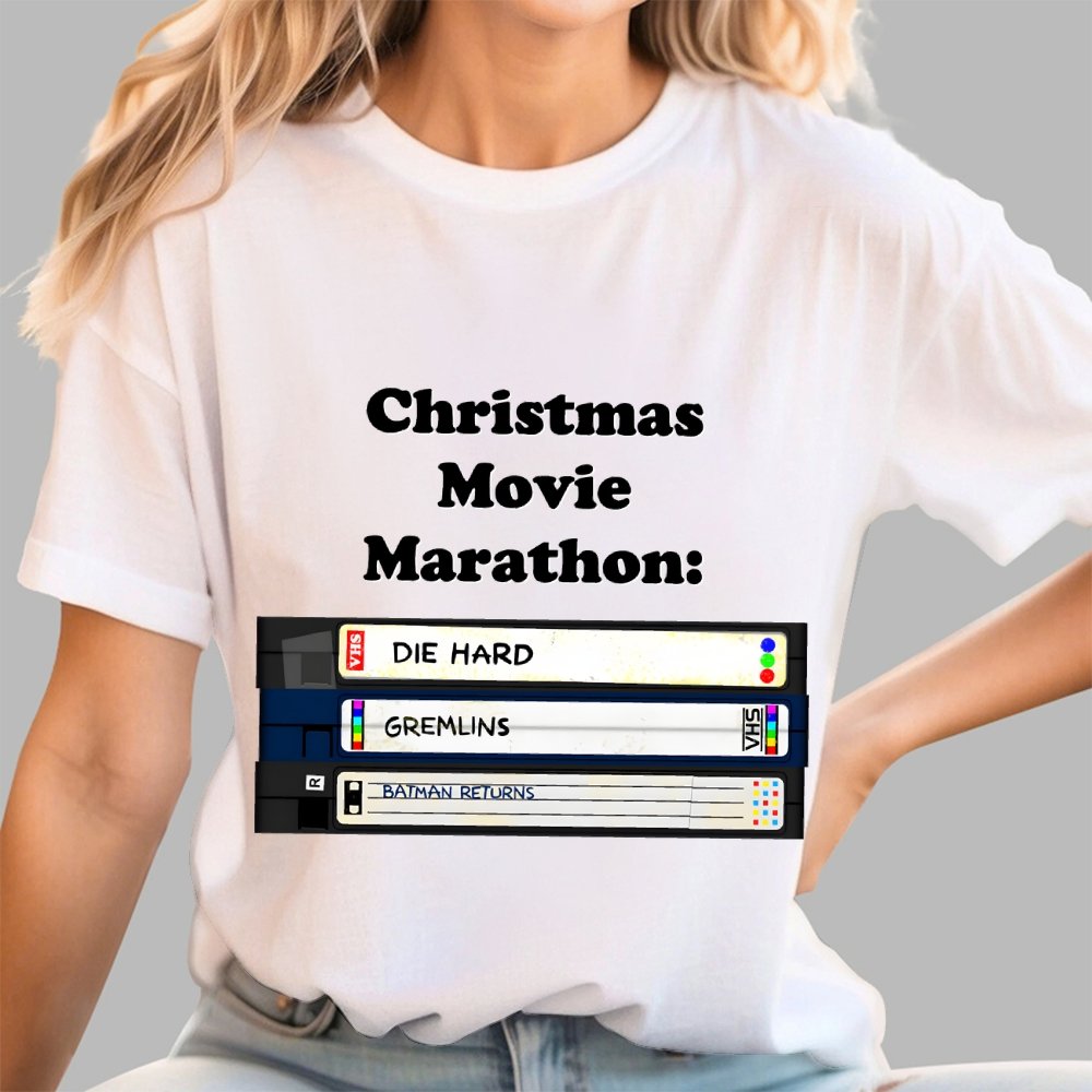 Christmas Movie Marathon (green variant) Geek T-Shirt