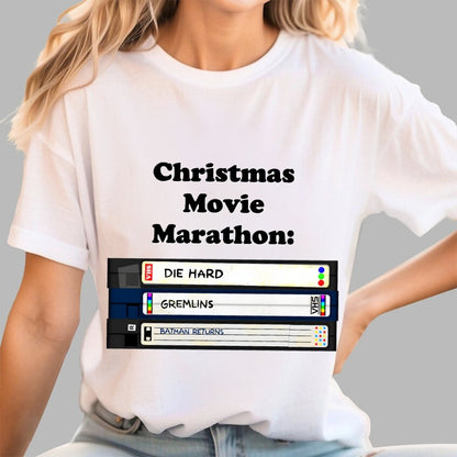 Christmas Movie Marathon (green variant) Geek T-Shirt