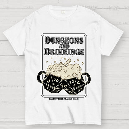 Dungeons and Drinkings Geek T-Shirt