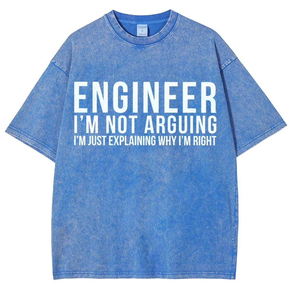 Engineer I Am Not Arguing Vintage Distressed T-shirt
