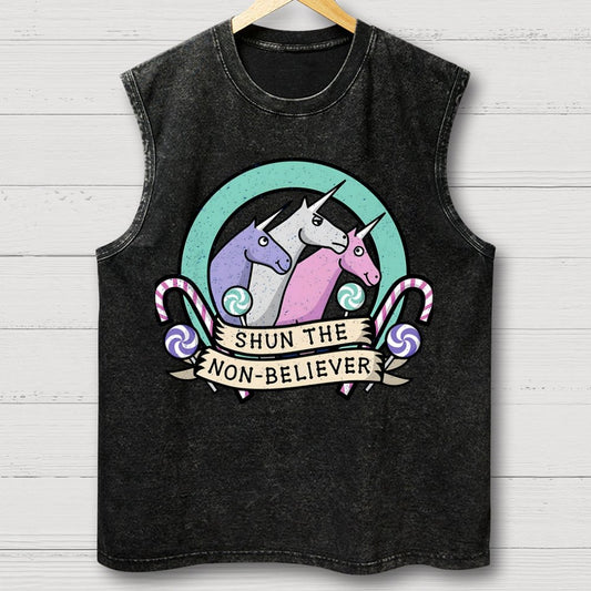 Shun the Non-Believer Vintage Distressed Washed Tank