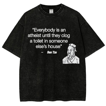 Funny Sun Tzu Saying Vintage Distressed T-shirt