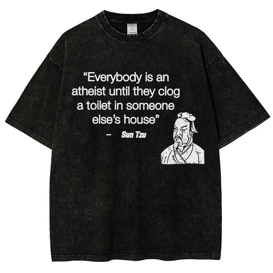 Funny Sun Tzu Saying Vintage Distressed T-shirt