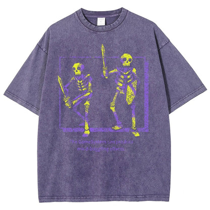MIND-BOGGLING SKELETONS Vintage Distressed T-shirt