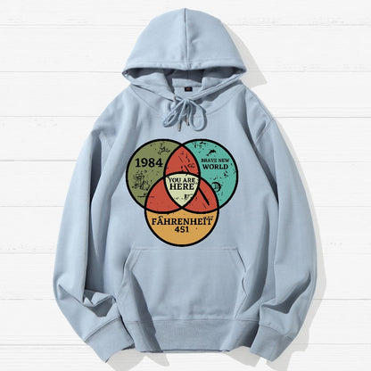 You Are Here Geek Cotton Hoodie
