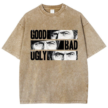 The Good The Bad The Ugly   Vintage Distressed T-shirt