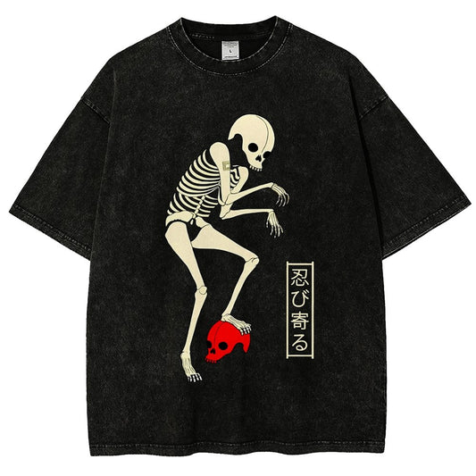 Creep Skull Vintage Distressed T-shirt