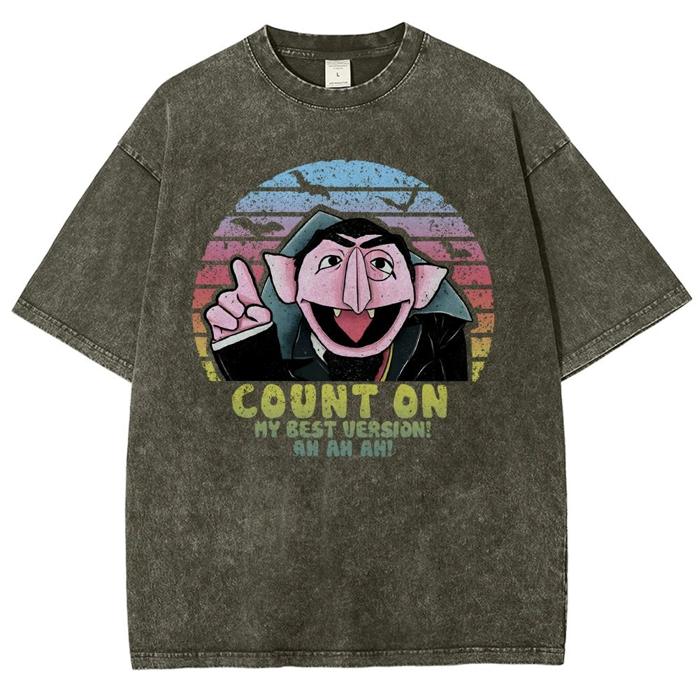 Count on My Best Version Vintage Distressed T-shirt