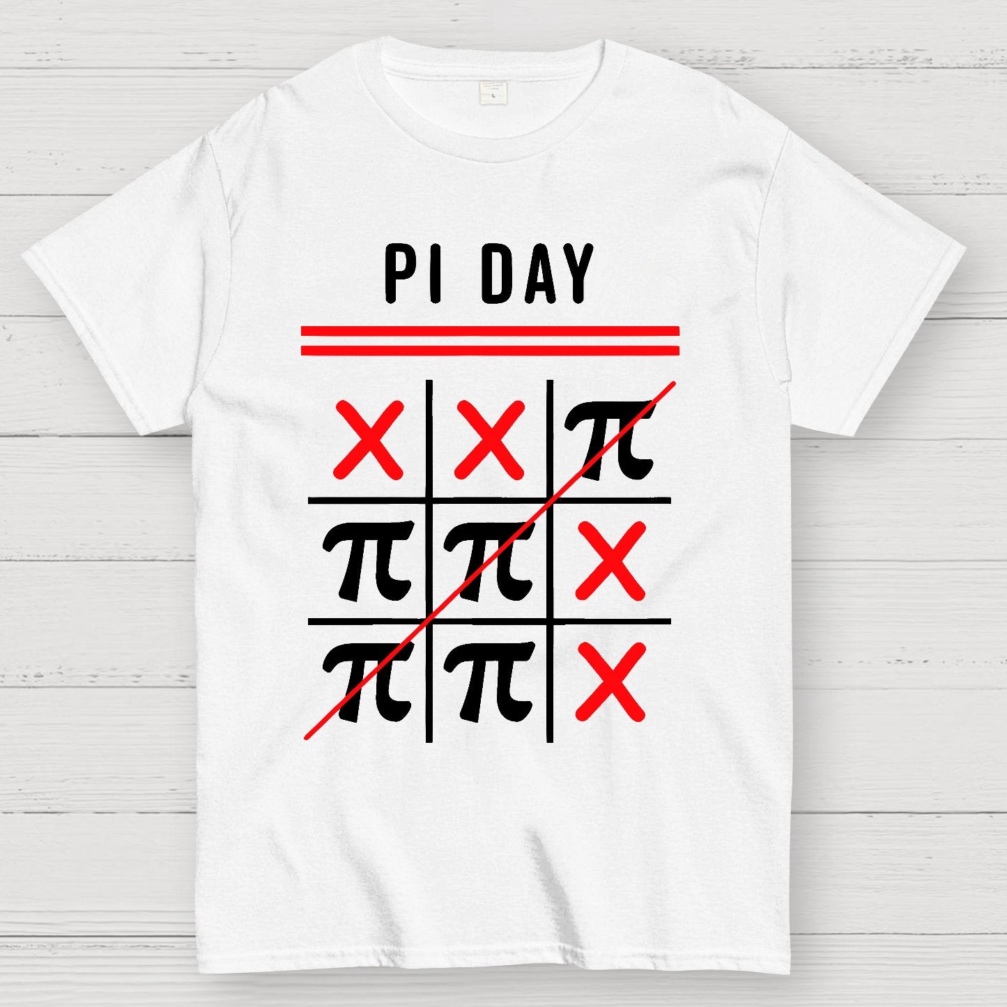 3.14 Tic-Tac-Toe Noughts And Crosses Happy Pi Day Geek T-Shirt