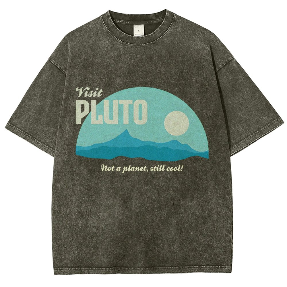 Visit Pluto Vintage Distressed T-shirt