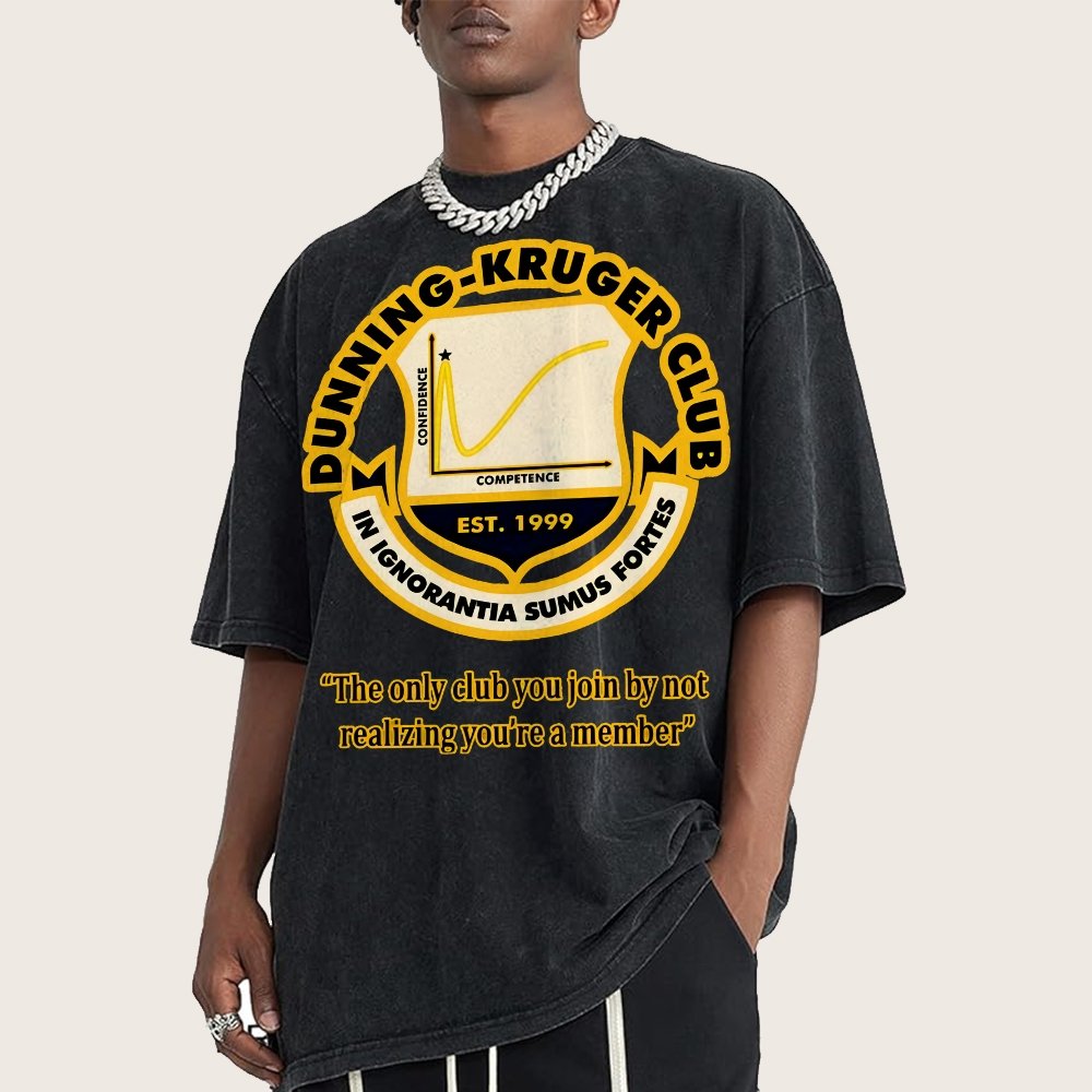 Dunning-Kruger Club Vintage Distressed T-shirt