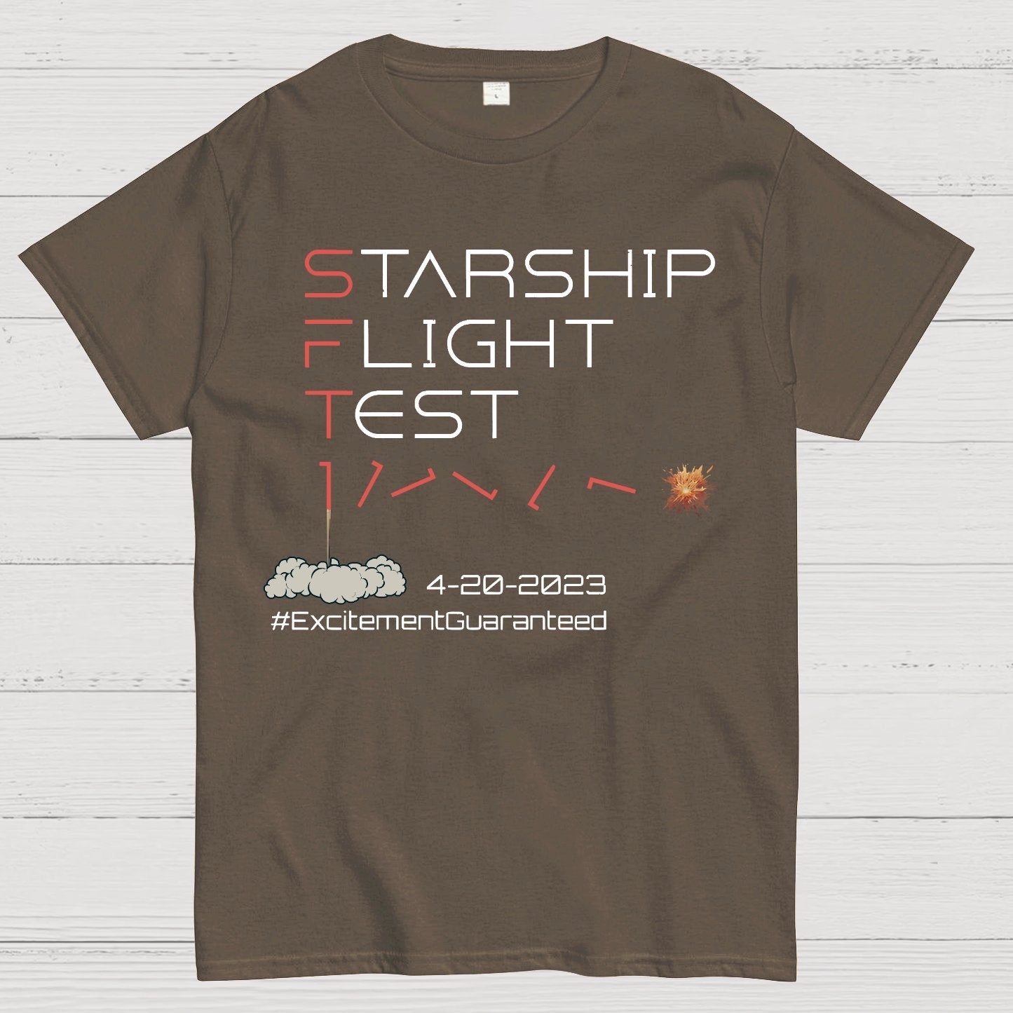 Starship Flight Test Milestone SFT1 Geek T-Shirt