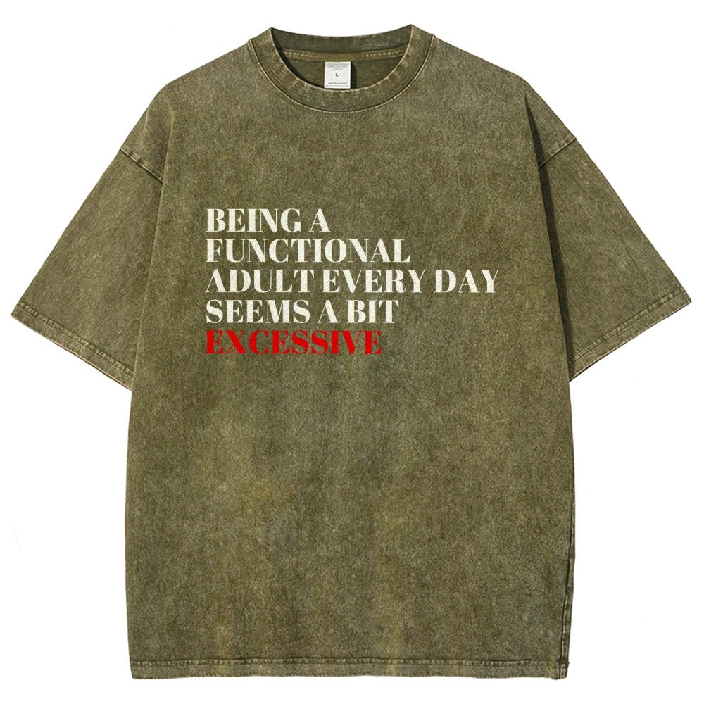 Functional Adult Vintage Distressed T-shirt