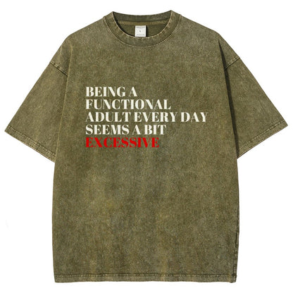 Functional Adult Vintage Distressed T-shirt