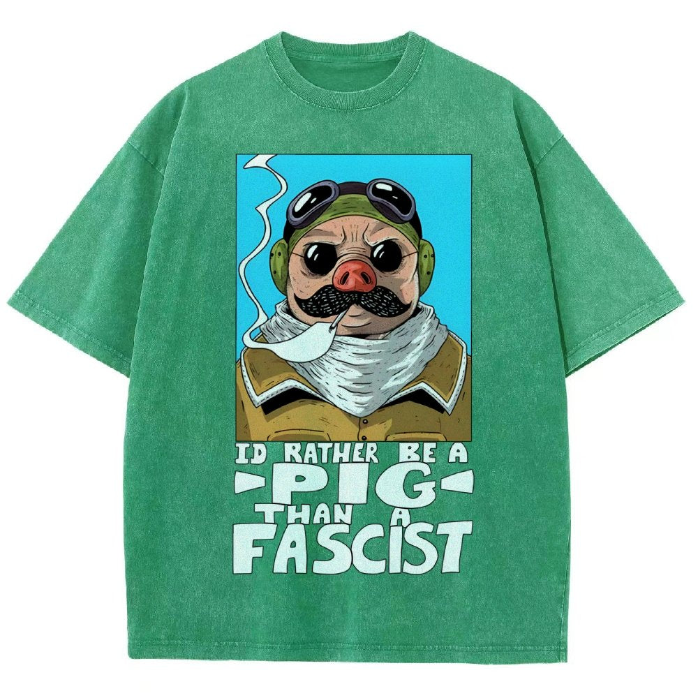 “I’d rather be a Pig than a Fascist.” Vintage Distressed T-shirt