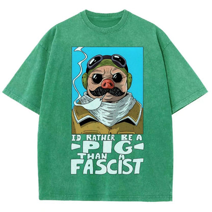 “I’d rather be a Pig than a Fascist.” Vintage Distressed T-shirt