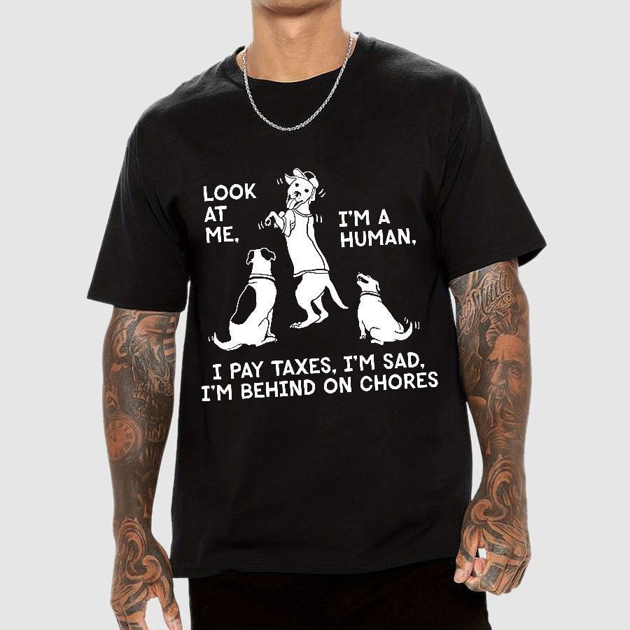 Dog Mocks Humans Geek T-Shirt