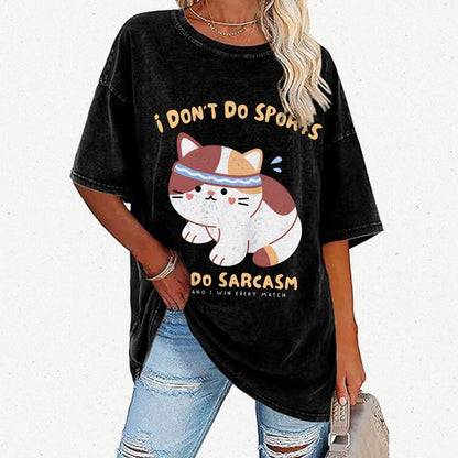 I Don't Do Sports I Do Sarcasm Vintage Distressed T-shirt