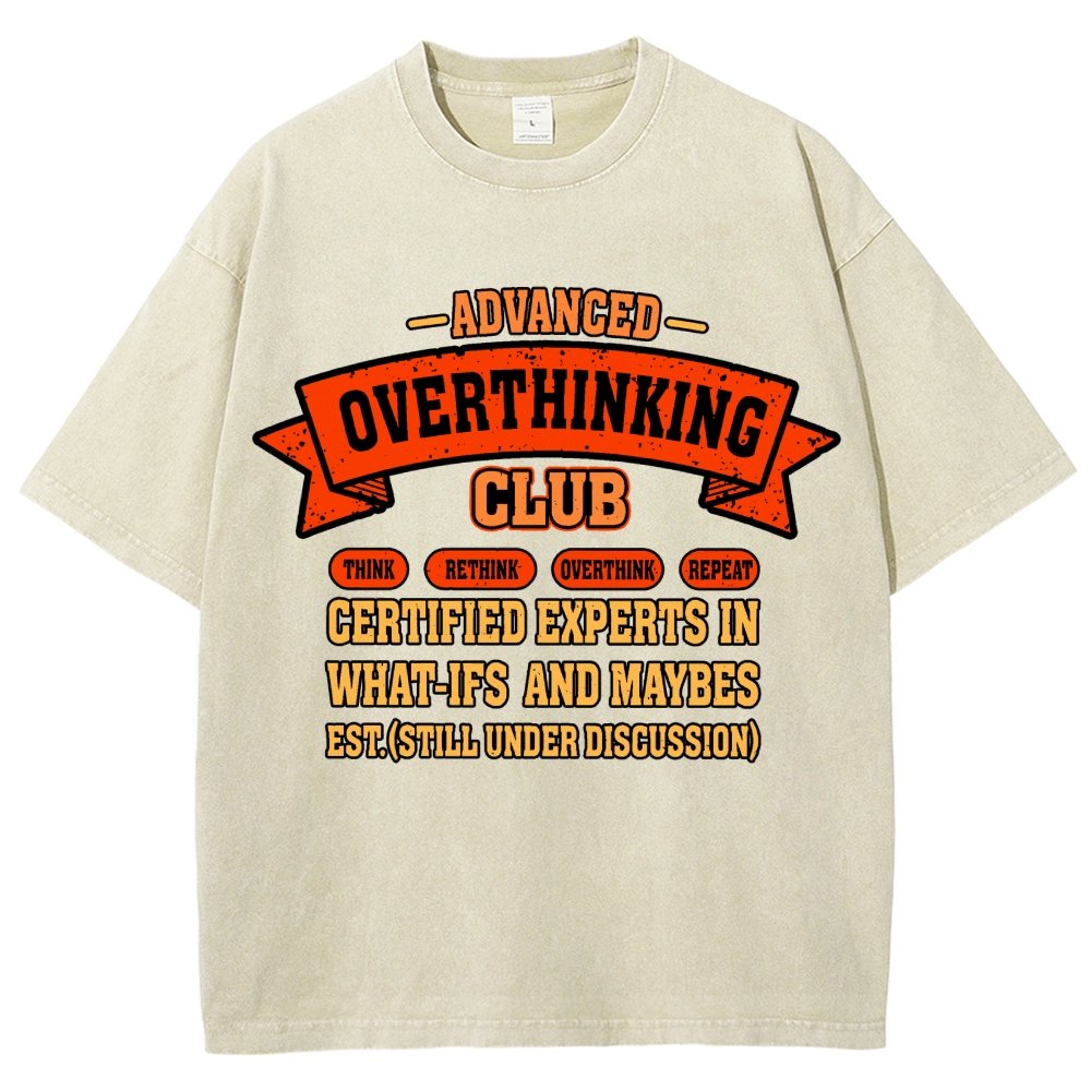 Overthinking Mode ON! Vintage Distressed T-shirt
