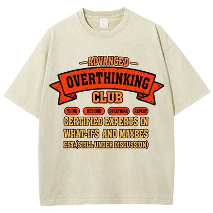 Overthinking Mode ON! Vintage Distressed T-shirt