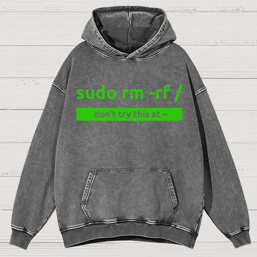 Sudo Linux Programming Command Nerd Vintage Distressed Hoodie