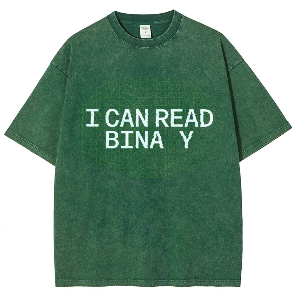 I Can Read Binary Vintage Distressed T-shirt