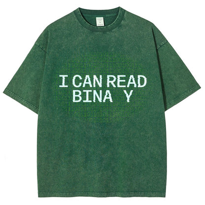 I Can Read Binary Vintage Distressed T-shirt