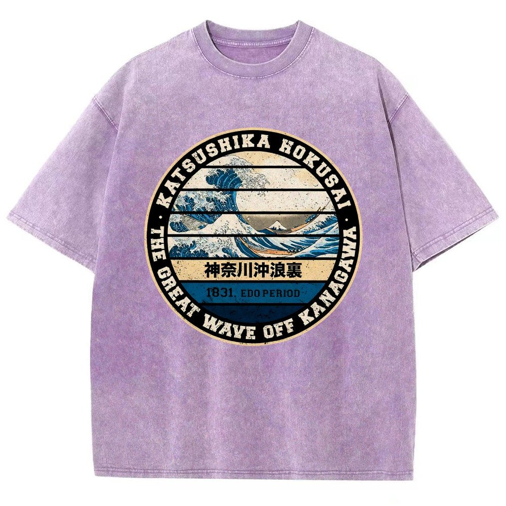 Hokusai Vintage Distressed T-shirt