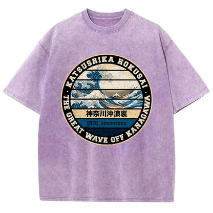 Hokusai Vintage Distressed T-shirt