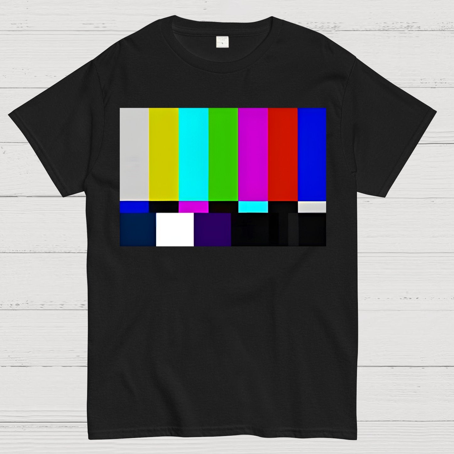Retro Color Bar Screen Geek T-Shirt