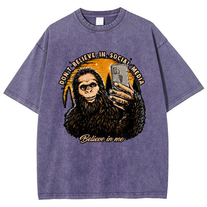 Don't Believe In Social Media Believe In Me Vintage Distressed T-shirt