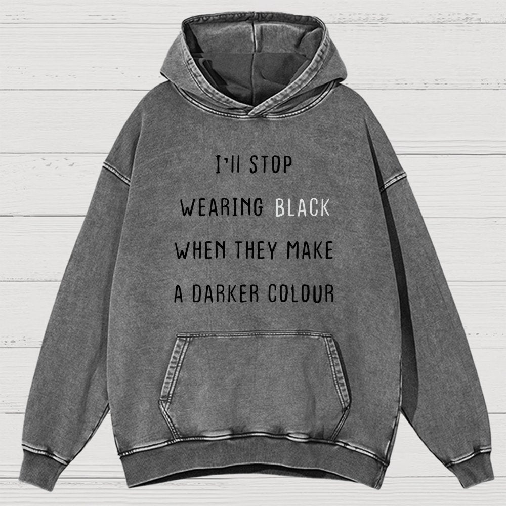 Wearing Black Vintage Distressed Hoodie