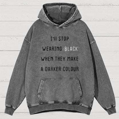 Wearing Black Vintage Distressed Hoodie