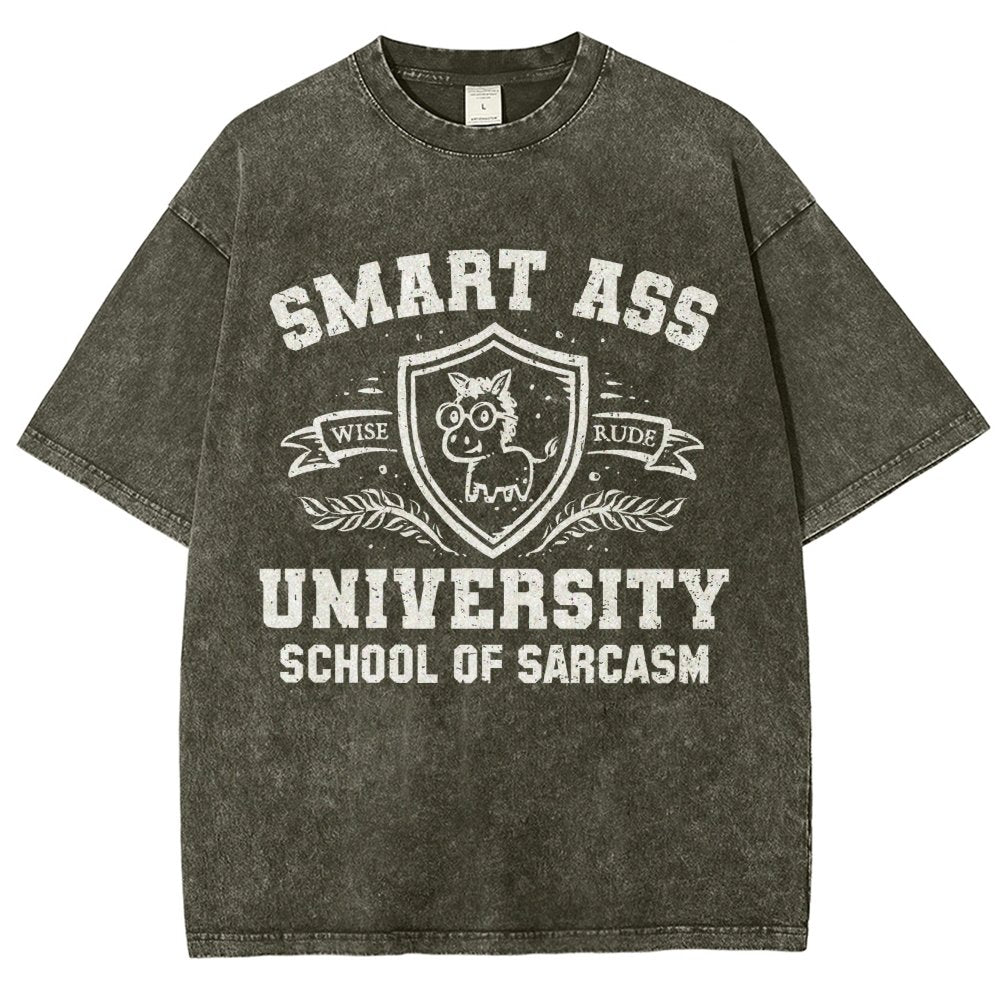 Smart Ass University Vintage Distressed T-shirt