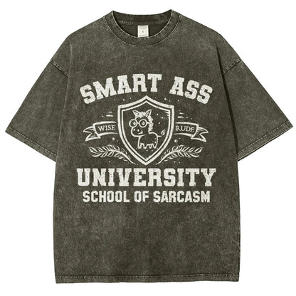 Smart Ass University Vintage Distressed T-shirt