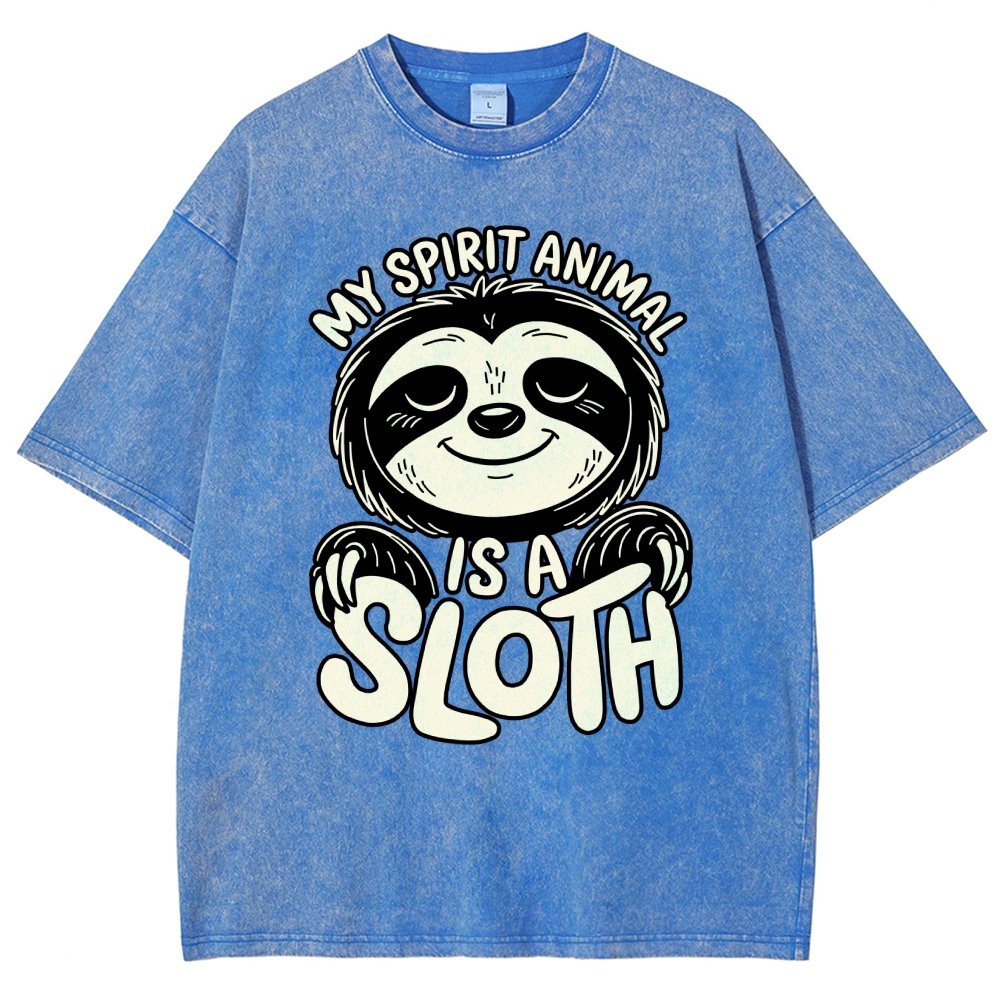 My Spirit Animal is a Sloth Vintage Distressed T-shirt