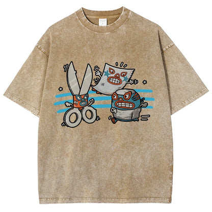 Rock Paper Scissor Vintage Distressed T-shirt