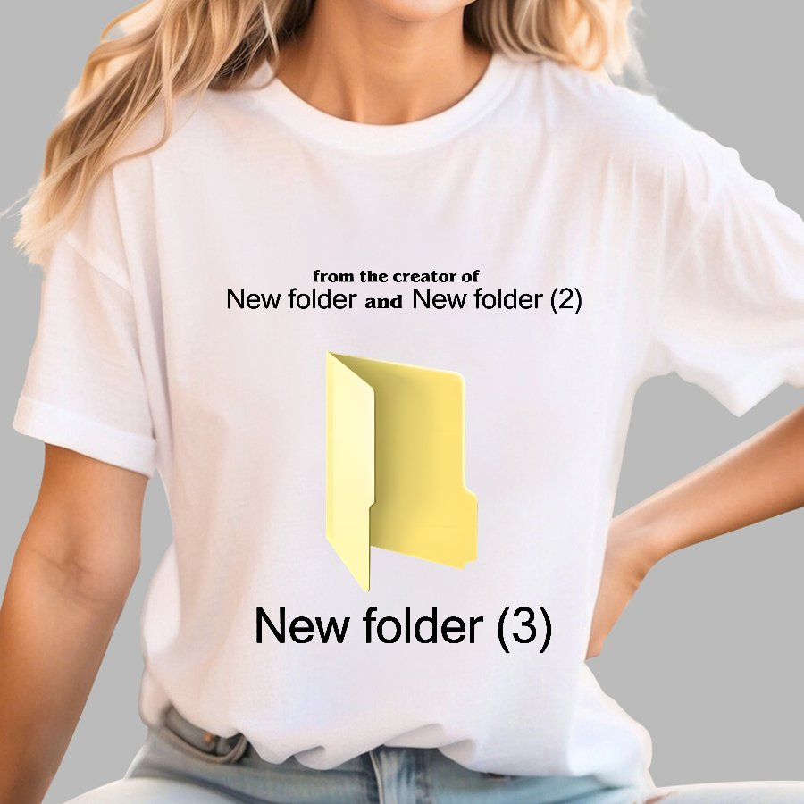 Humorous Internet meme New Folder (3) Geek T-Shirt