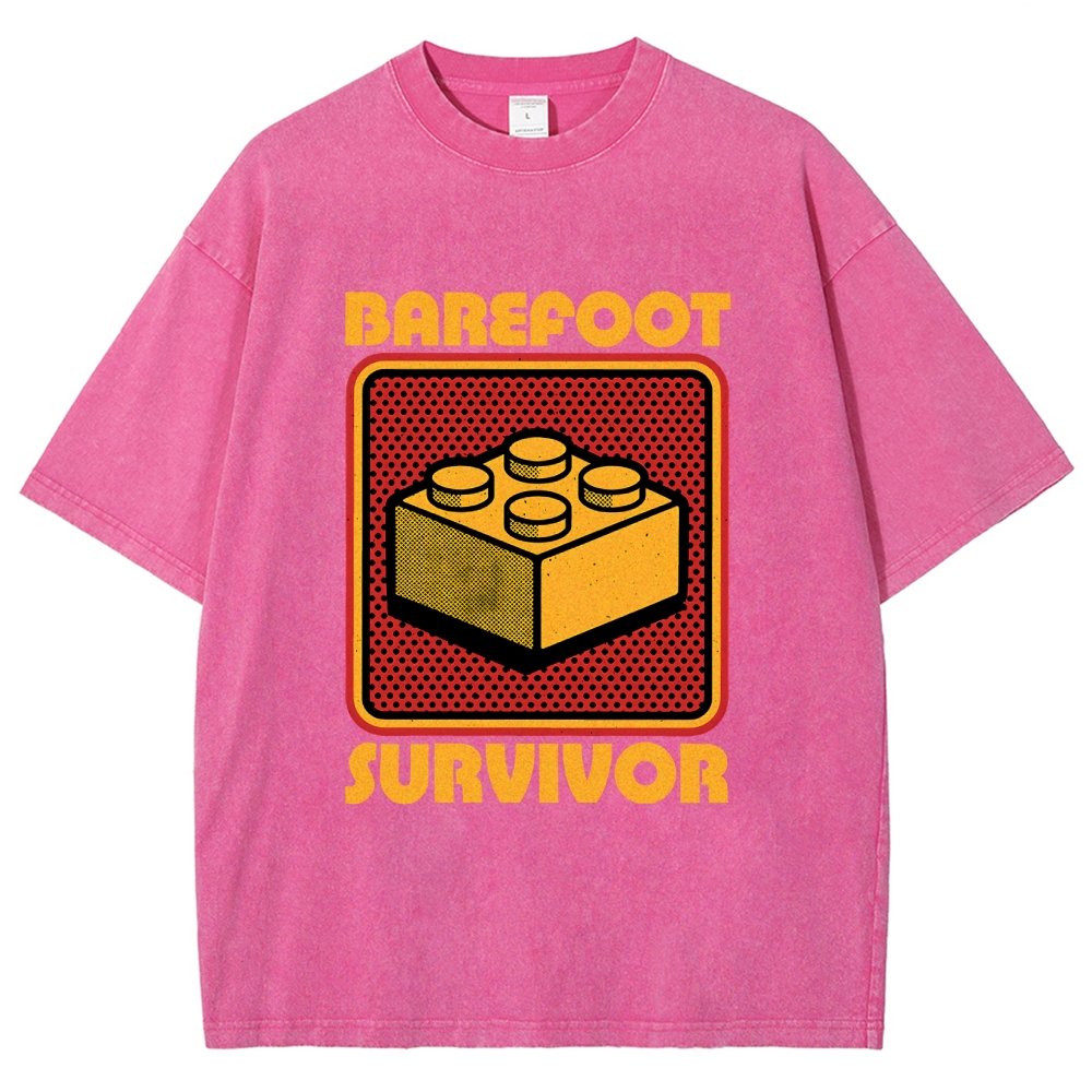 Foot Brick Survivor Vintage Distressed T-shirt