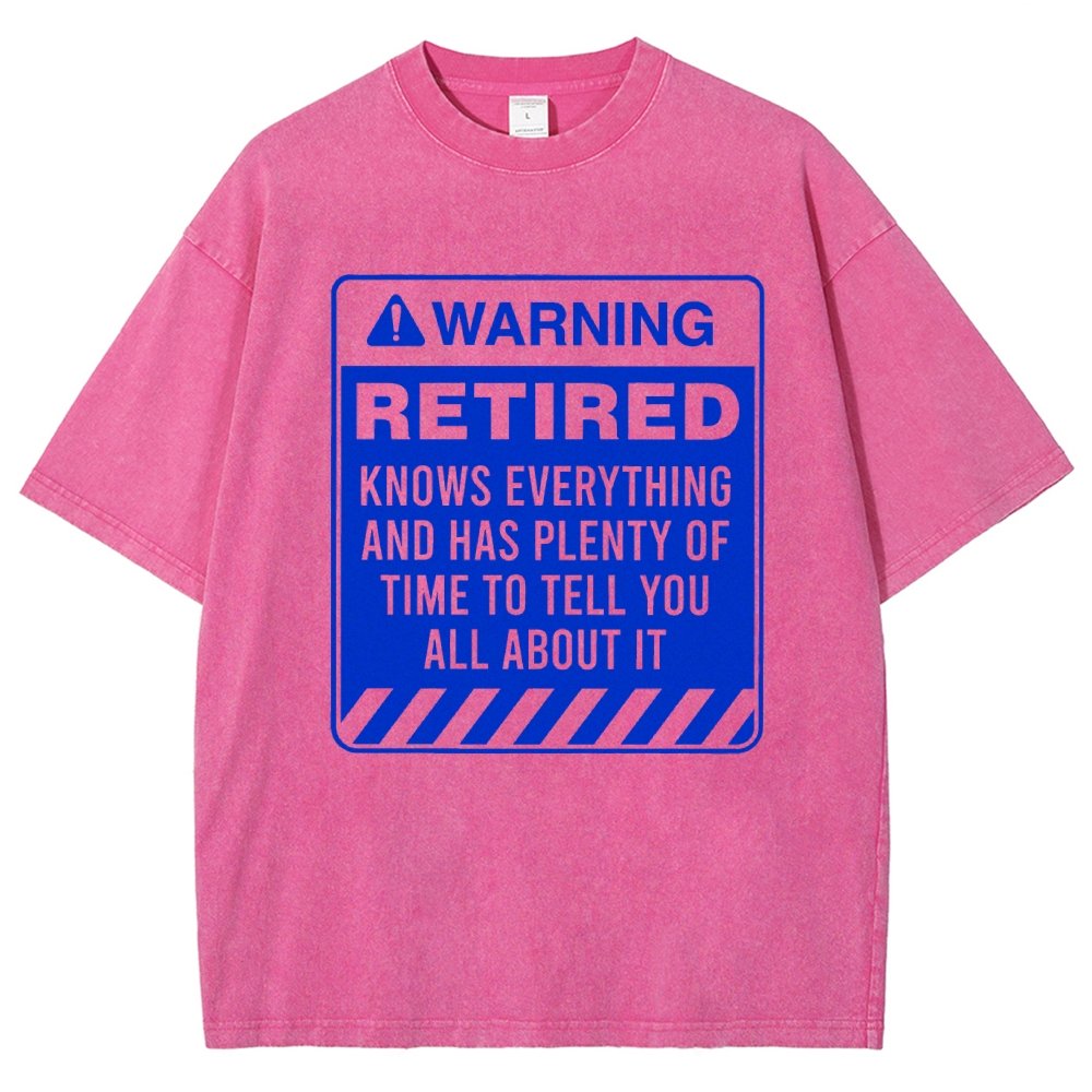 Retired Warning Vintage Distressed T-shirt