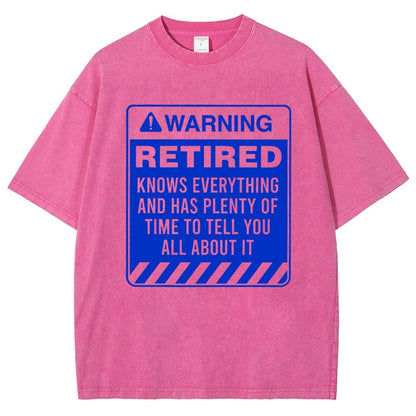 Retired Warning Vintage Distressed T-shirt