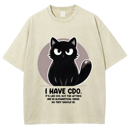 OCD vs CDO Vintage Distressed T-shirt
