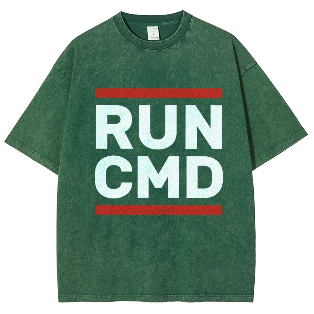 RUN CMD Vintage Distressed T-shirt