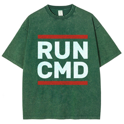 RUN CMD Vintage Distressed T-shirt