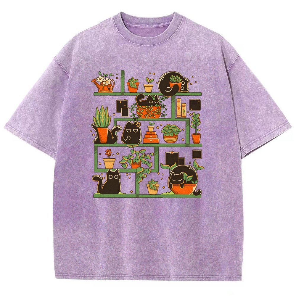 Kitten Garden Vintage Distressed T-shirt