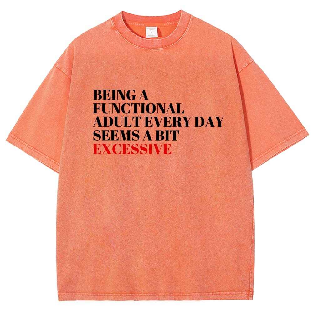 Functional Adult Vintage Distressed T-shirt