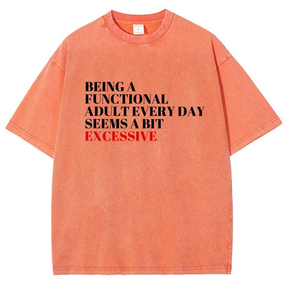 Functional Adult Vintage Distressed T-shirt